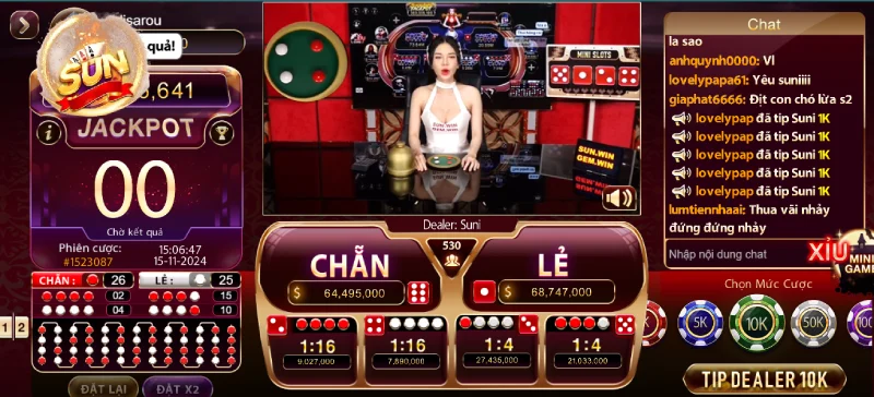 Các bàn chơi live casino Sunwin chất lượng