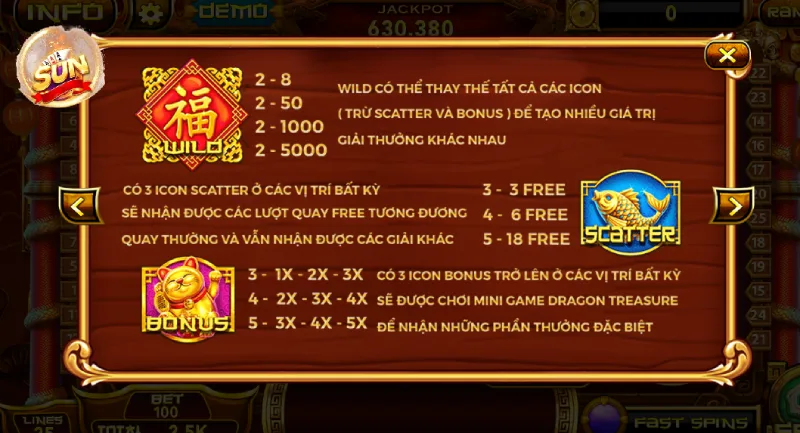 Danh sách tính năng cần biết trong slot Thần Tài