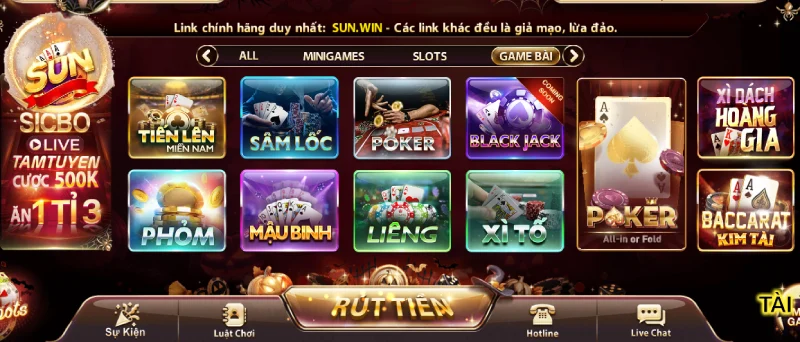 Game bài Sun win đẳng cấp